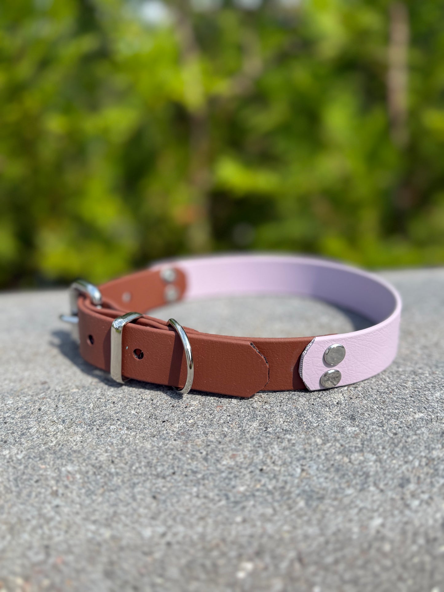 Biothane halsband Brun bas