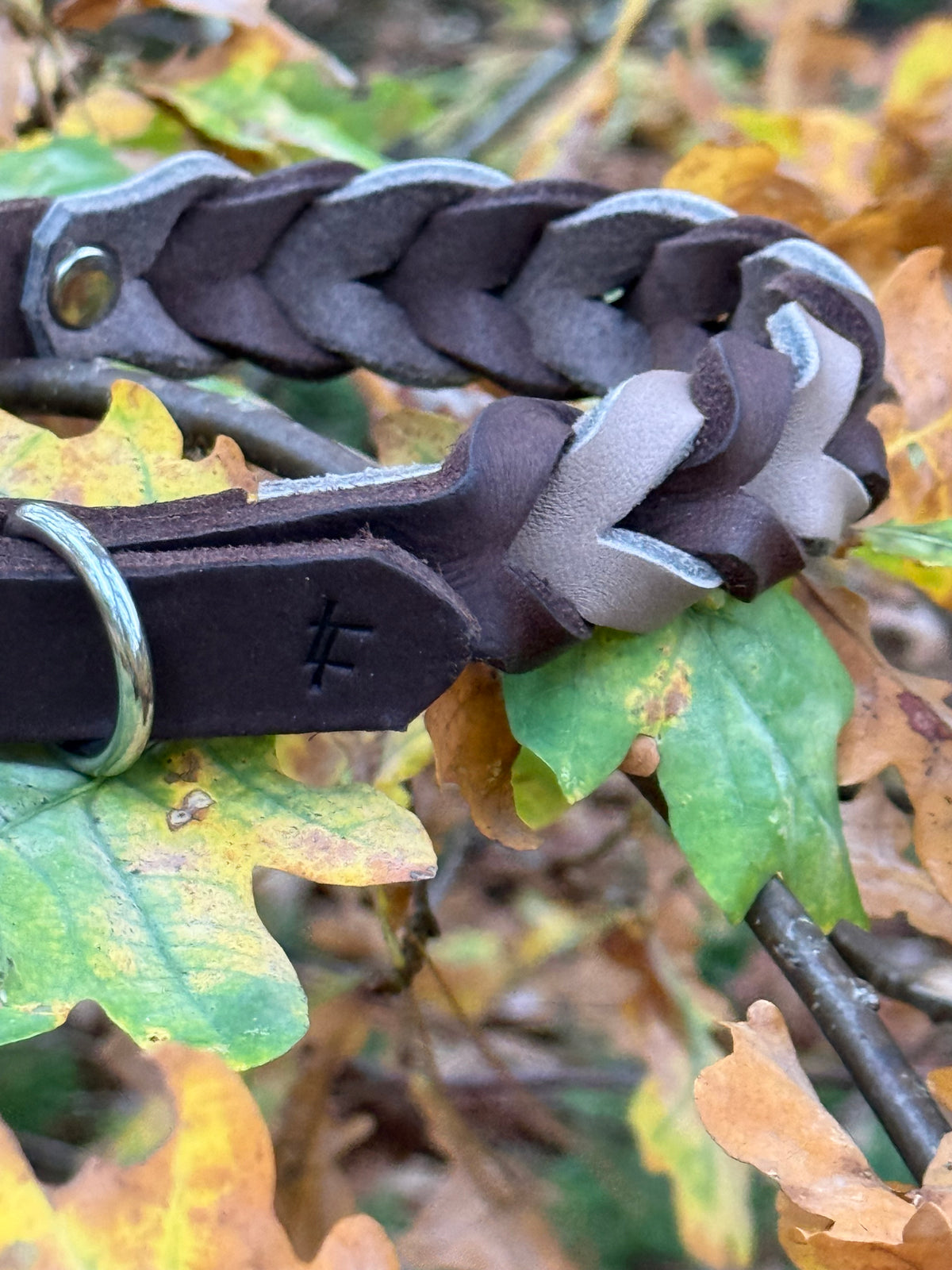 Classic Brown/Toupe - läder halsband