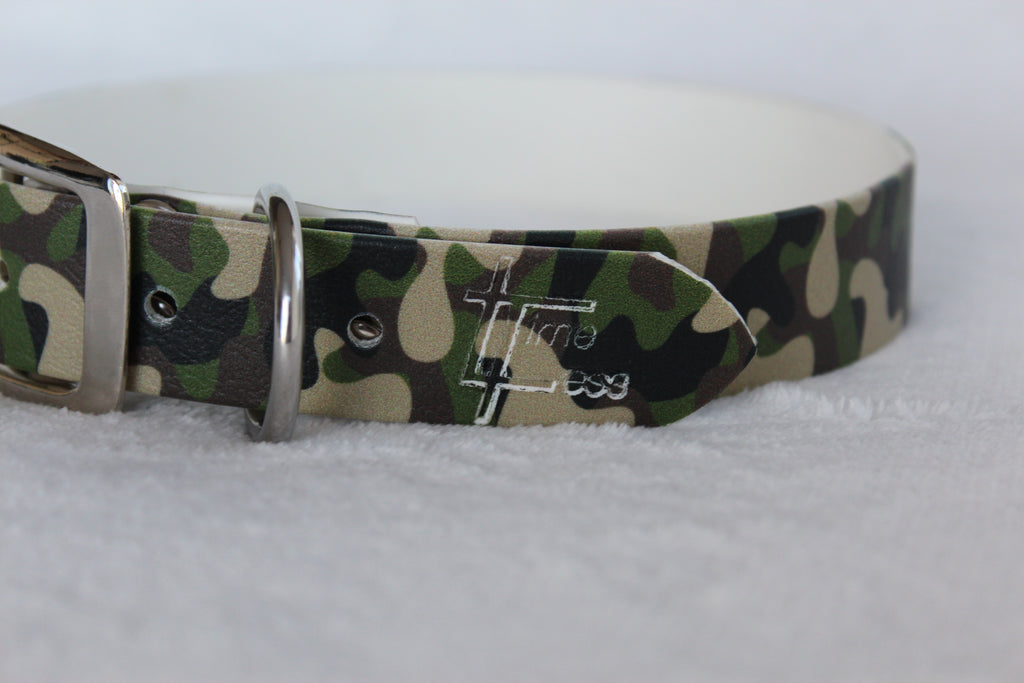 Biothane halsband Camouflage