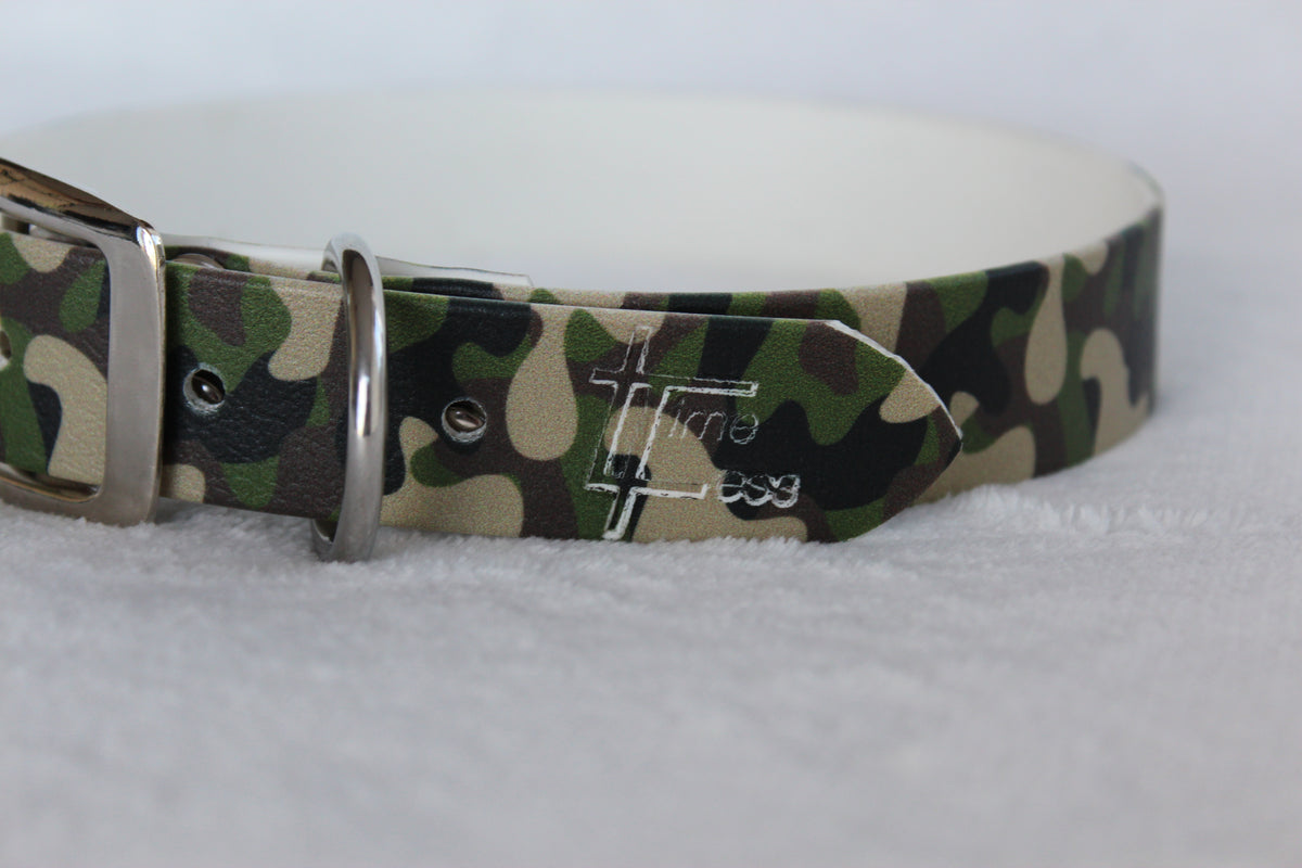 Biothane halsband Camouflage