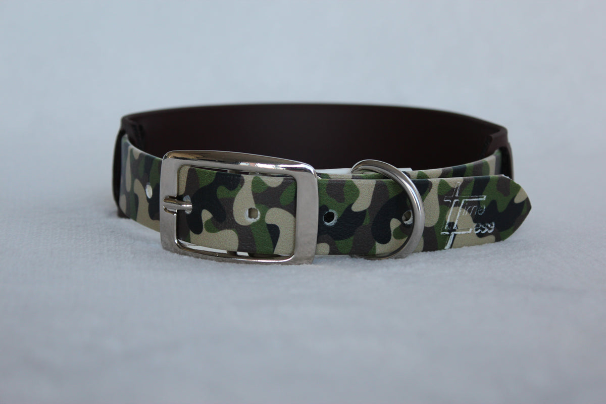 Biothane halsband Camouflage