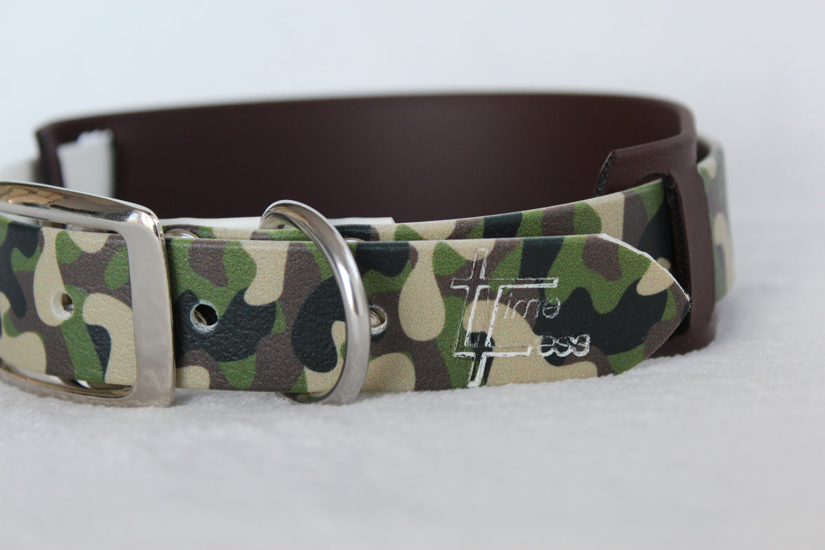 Biothane halsband Camouflage