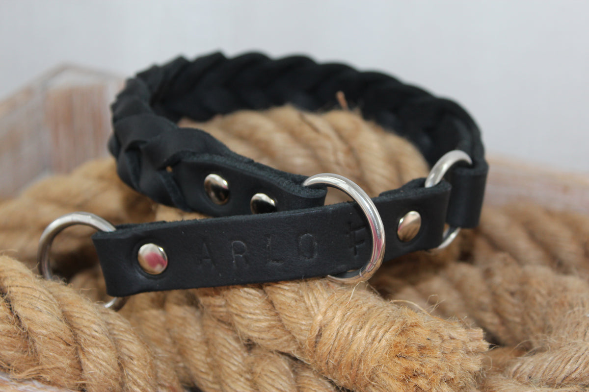 Classic Black - läder halsband