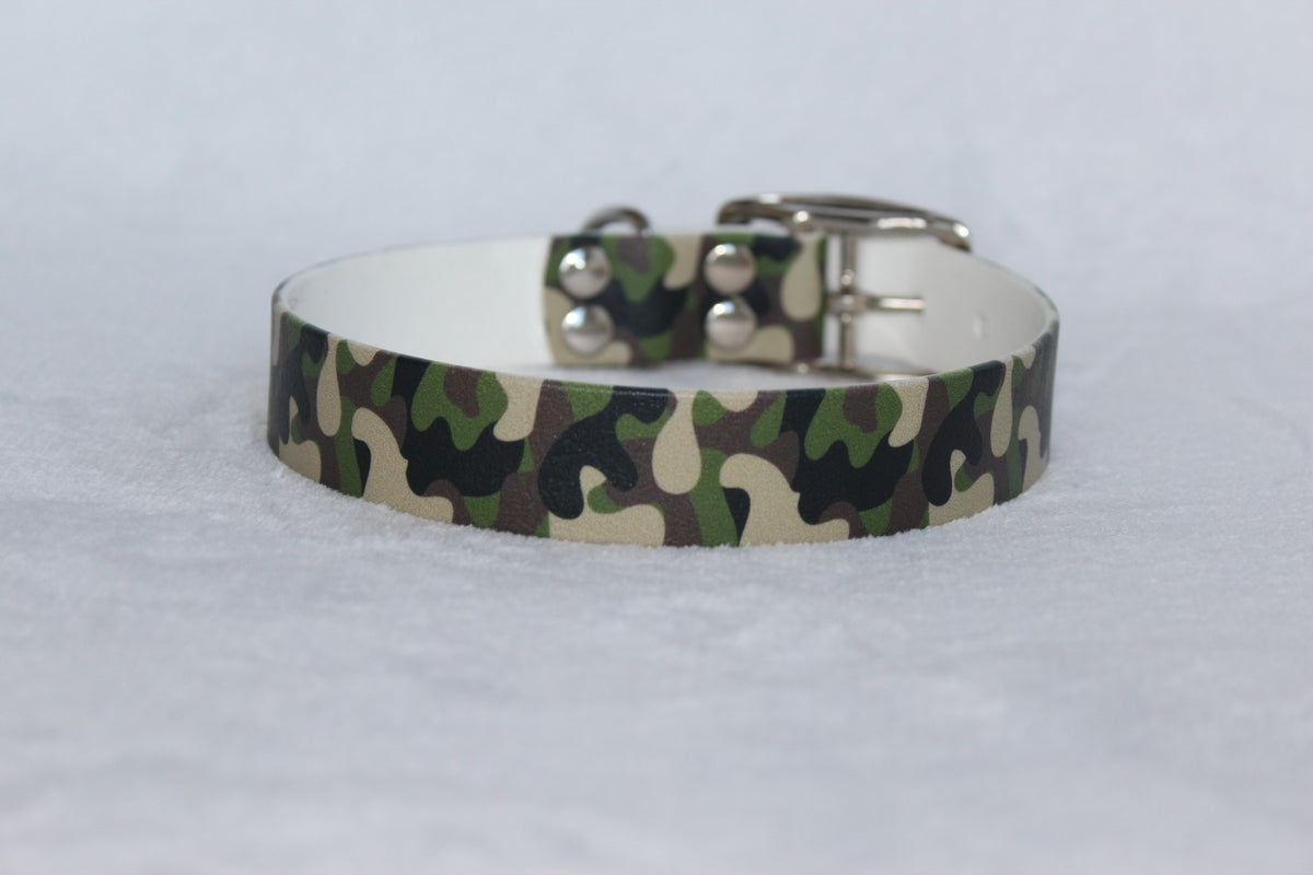 Biothane halsband Camouflage