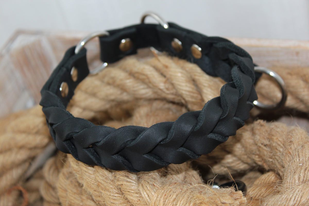 Classic Black - läder halsband