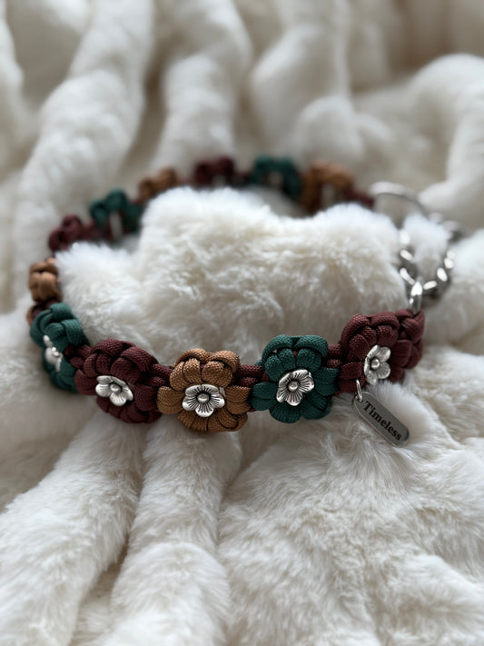 Timeless paracordhalvstryp – Flower Edition ”Skogsro” (50)