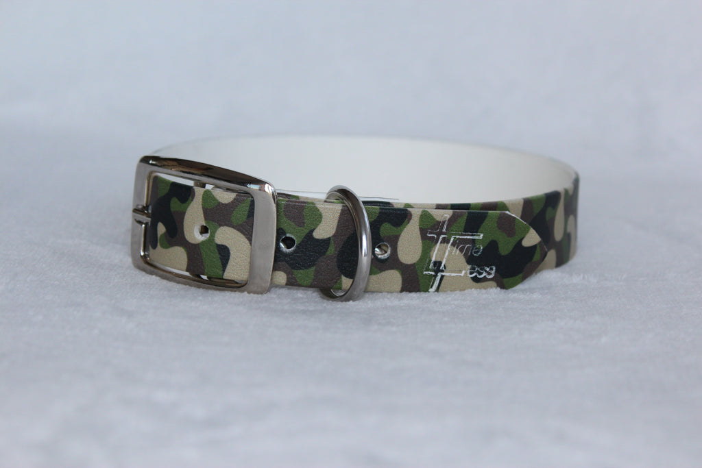 Biothane halsband Camouflage