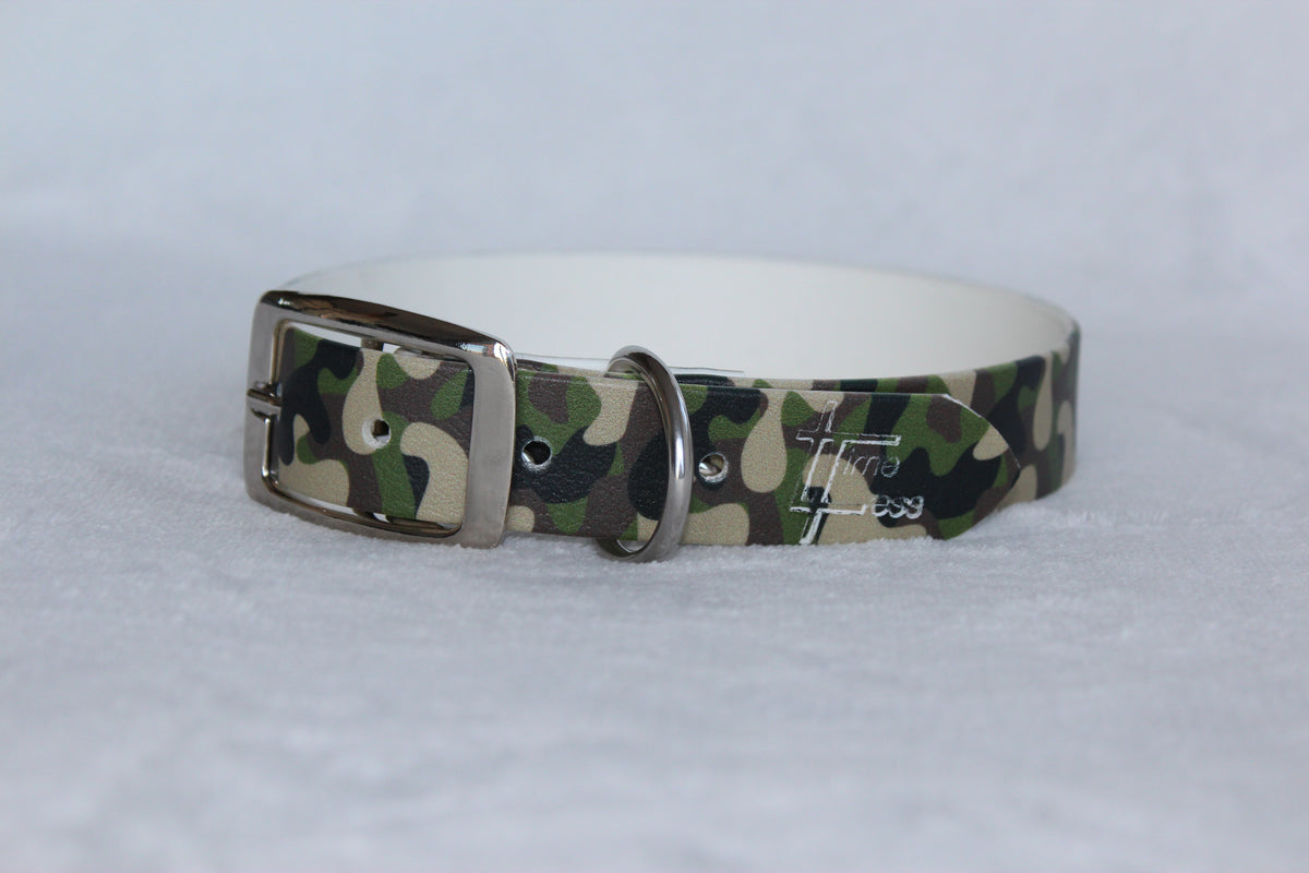 Biothane halsband Camouflage