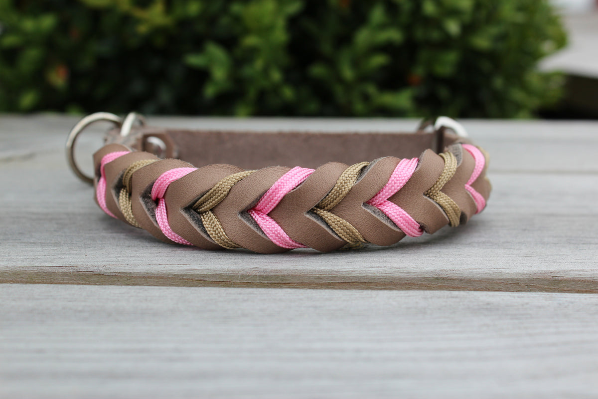 Special beställ Flätat läderhalsband  (15 mm bredd på läderband)