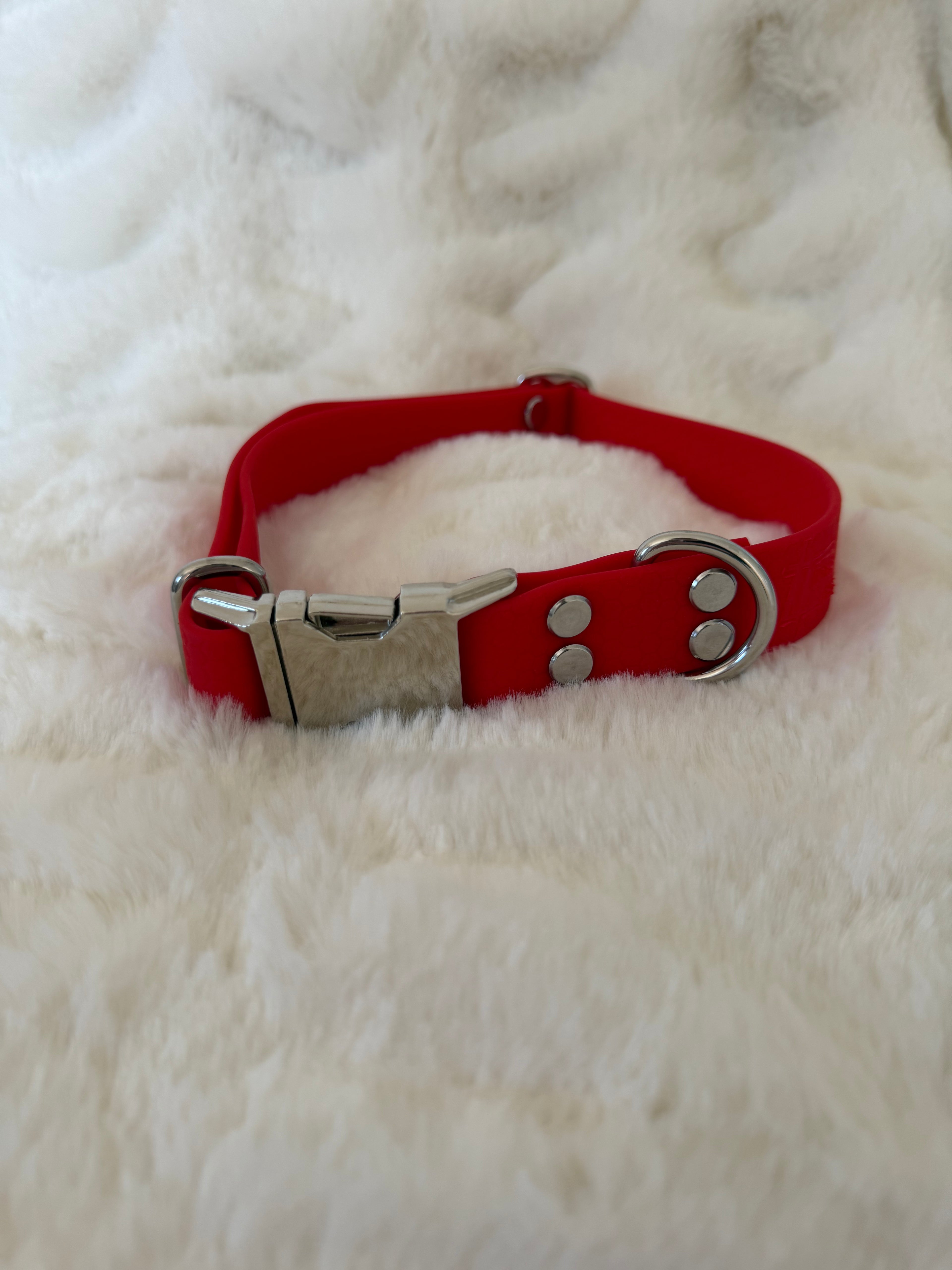 Hexa halsband med snabbspänne (röd) ”M”