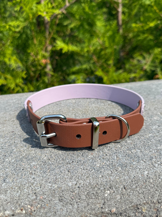 Biothane halsband Brun bas