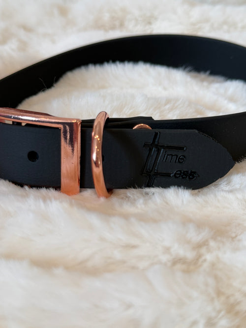 Biothane halsband special edition (rose guld)