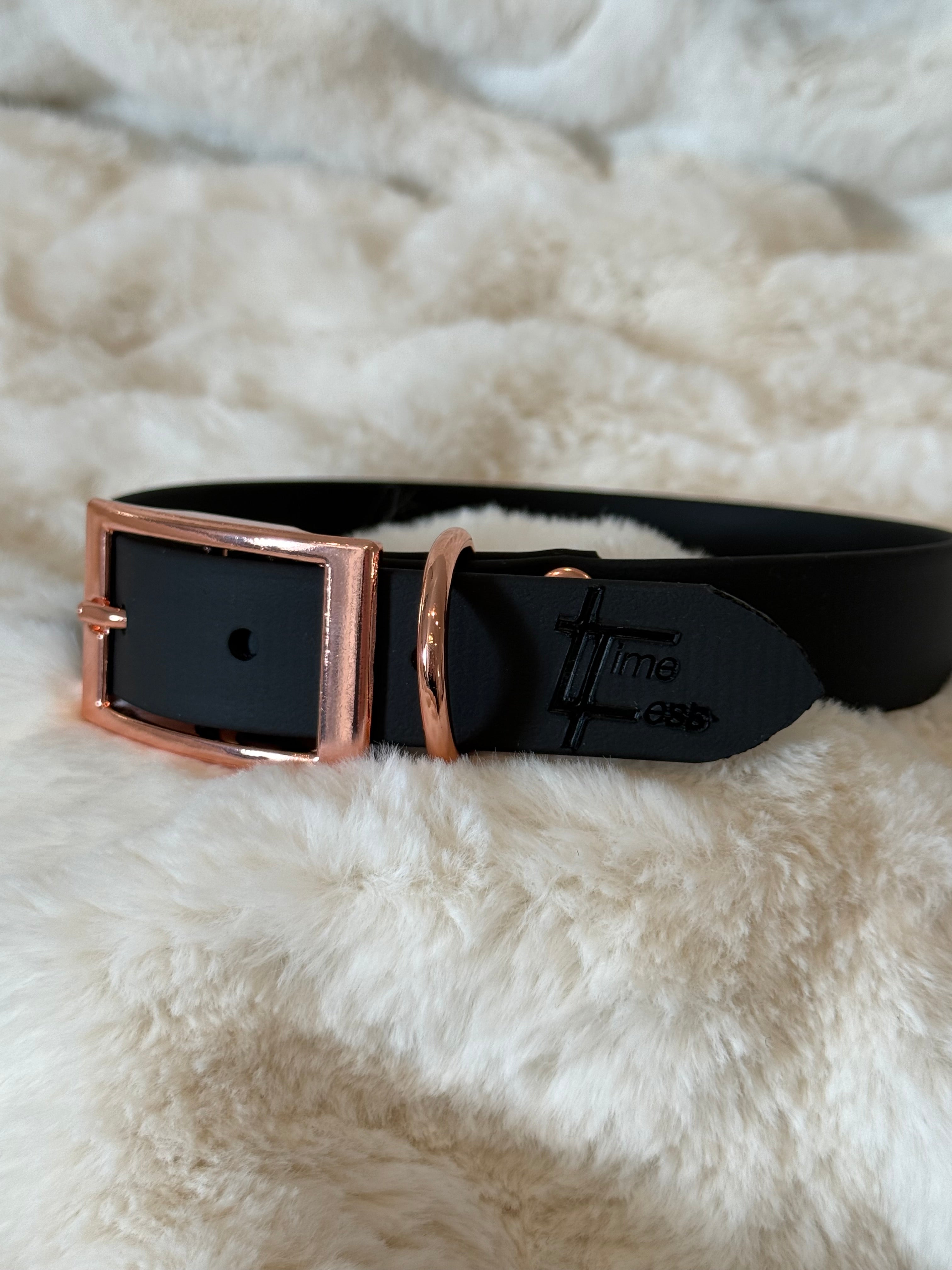 Biothane halsband special edition (rose guld)