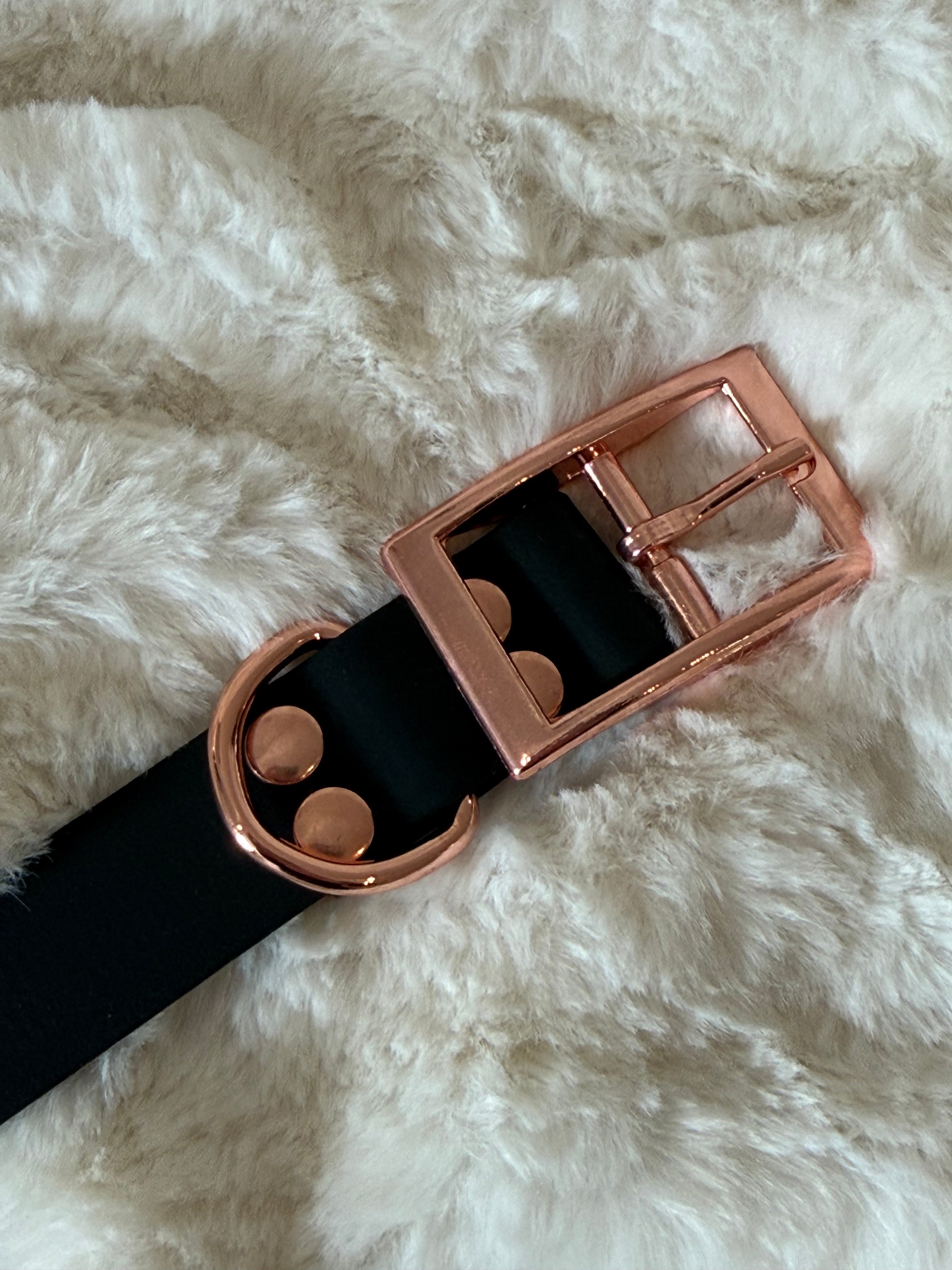 Biothane halsband special edition (rose guld)
