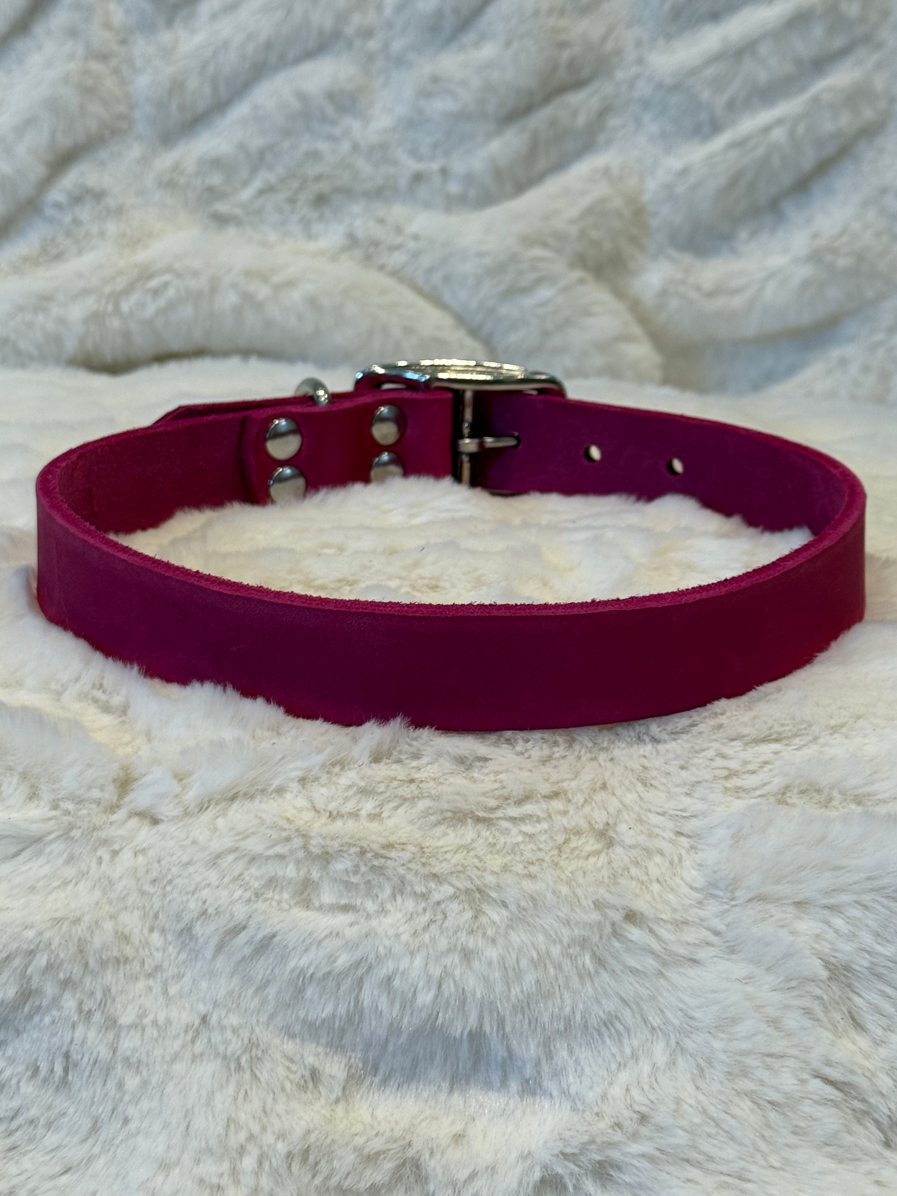Läder halsband (60)